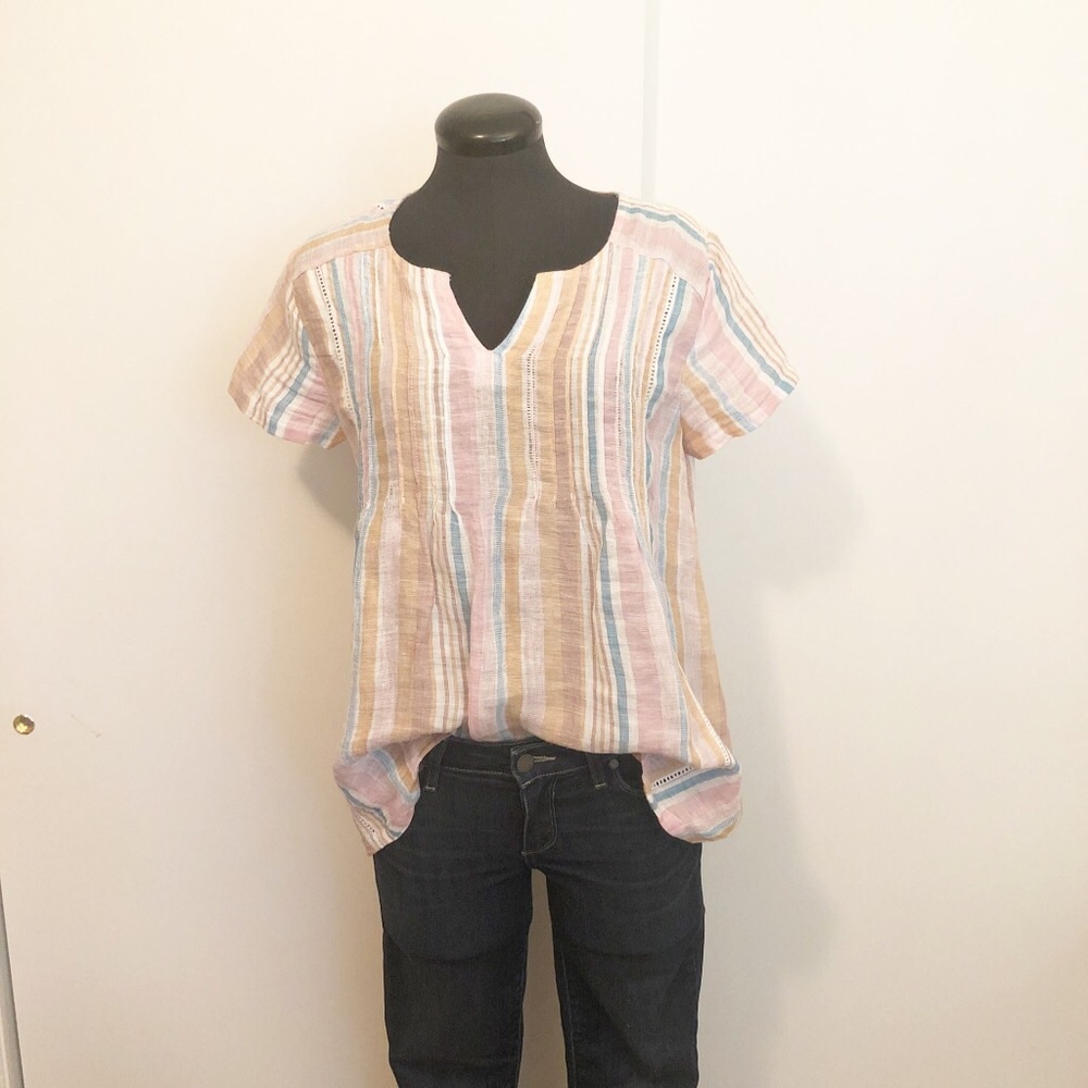 NWT C & C California Linen Top